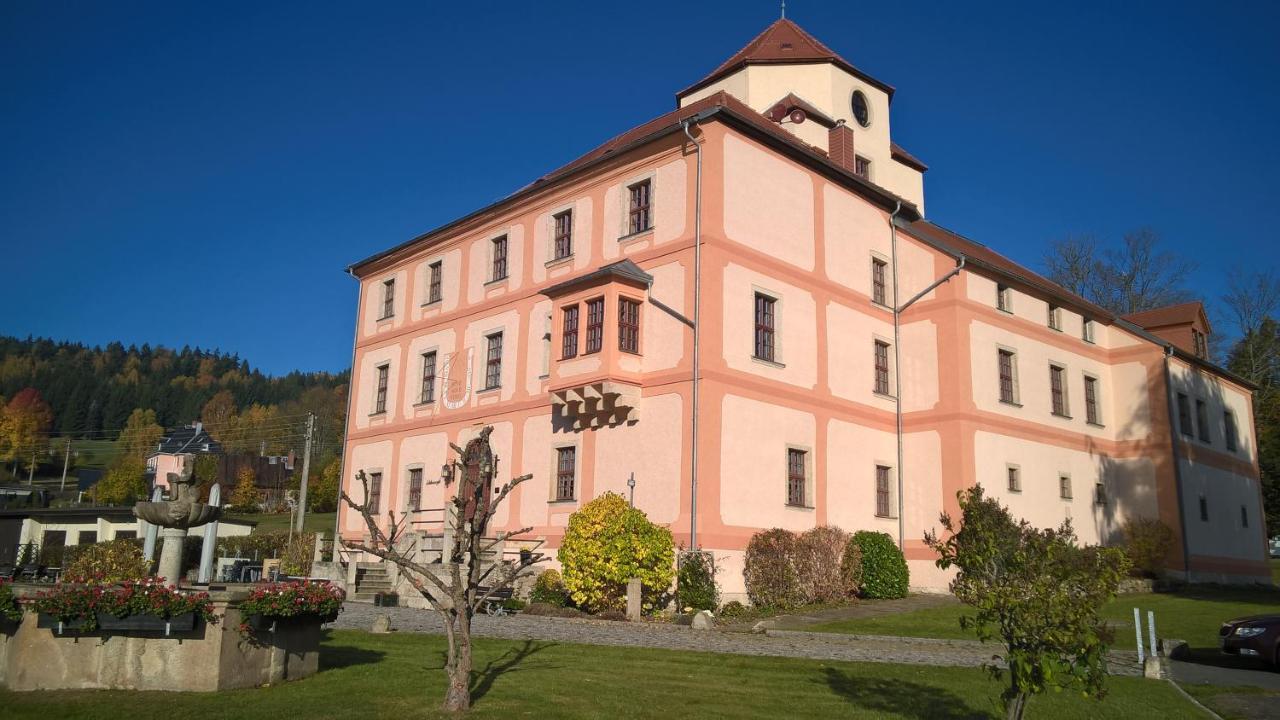 Hotel Garni Schloss Schoenberg Bad Brambach Esterno foto