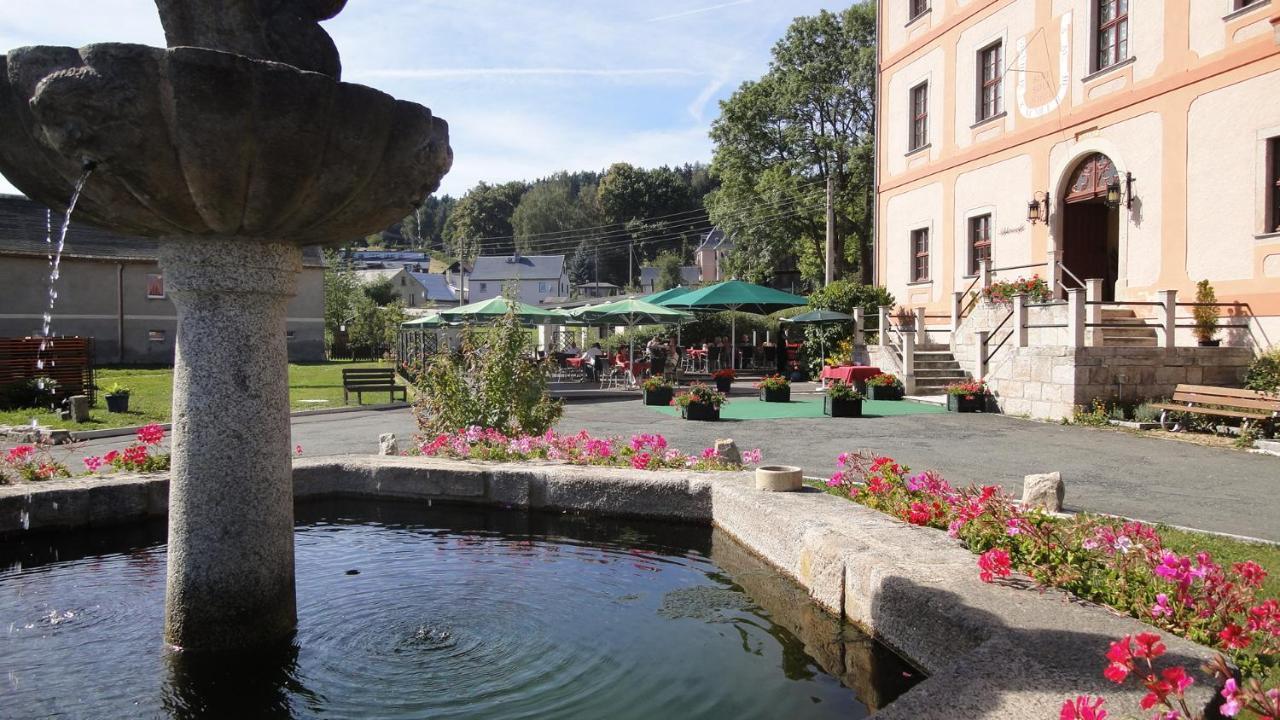 Hotel Garni Schloss Schoenberg Bad Brambach Esterno foto