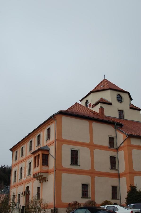 Hotel Garni Schloss Schoenberg Bad Brambach Esterno foto