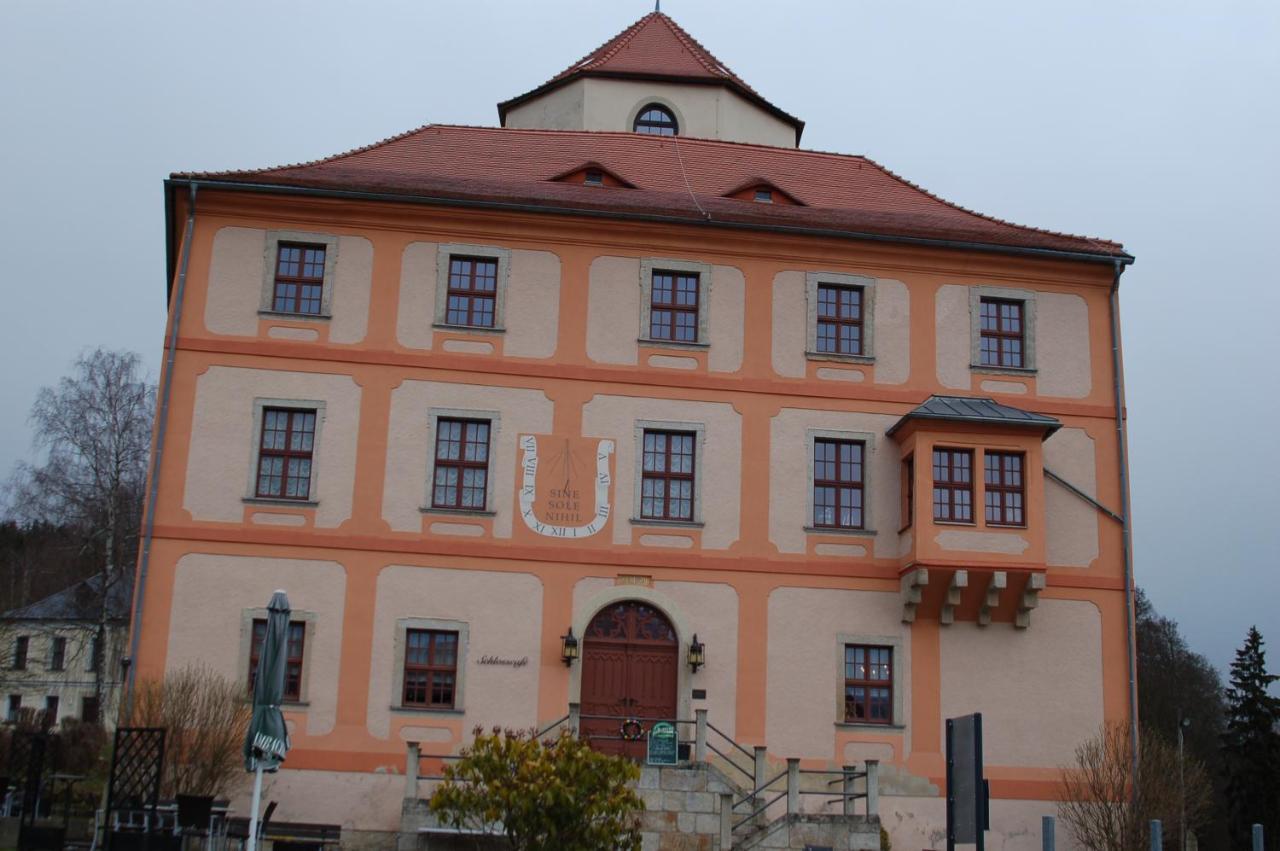 Hotel Garni Schloss Schoenberg Bad Brambach Esterno foto