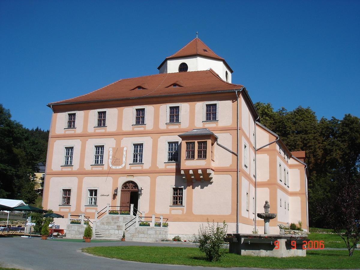 Hotel Garni Schloss Schoenberg Bad Brambach Esterno foto